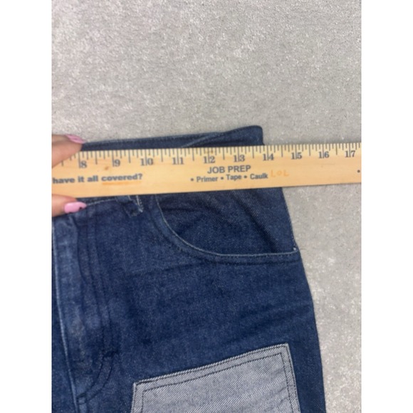 carleen jeans size 6 colorblock double knee Slim straight jeans USA Made - Picture 6 of 9